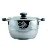 Nồi Inox 430 bếp từ 3 đáy FiveStar Standard 20cm quai Silicon chống nóng nắp inox.tặng 5 muỗng inox