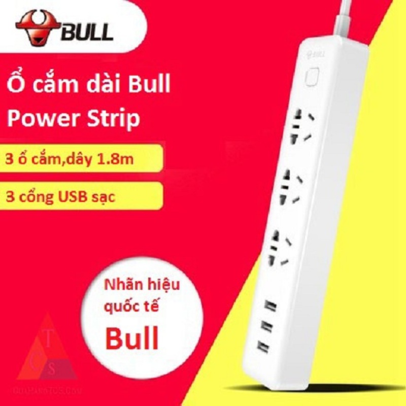 Bảng giá Mua Ổ cắm dài Bull Power Strip GN-B303u (Trắng)