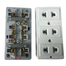 Ổ cắm điện nhật quang 3 lỗ có màng che tm38-03m