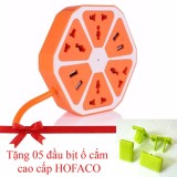 Ổ cắm điện 5 phích cắm 2 cổng usb