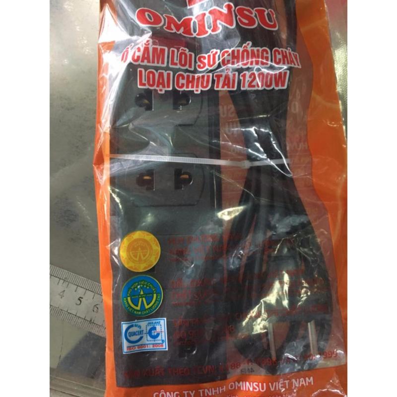 Bảng giá Ổ cắm điện chịu nhiệt cao cấp Ominsu 4 lỗ 1 công tắc 2M5