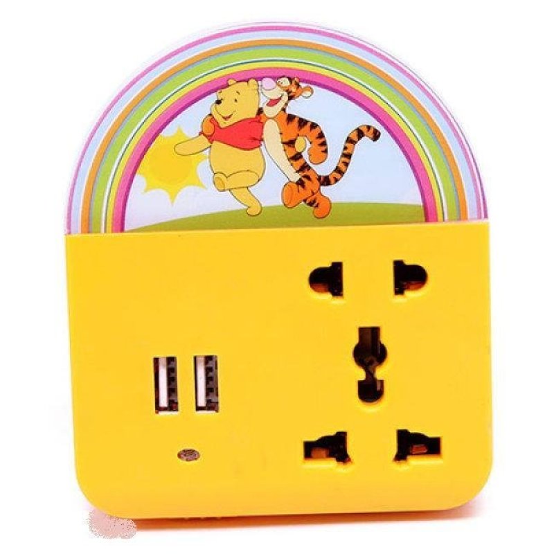 Bảng giá Mua Ổ cắm điện đa năng 3 trong 1 có đế cắm usb tích hợp đèn led chiếu
sáng