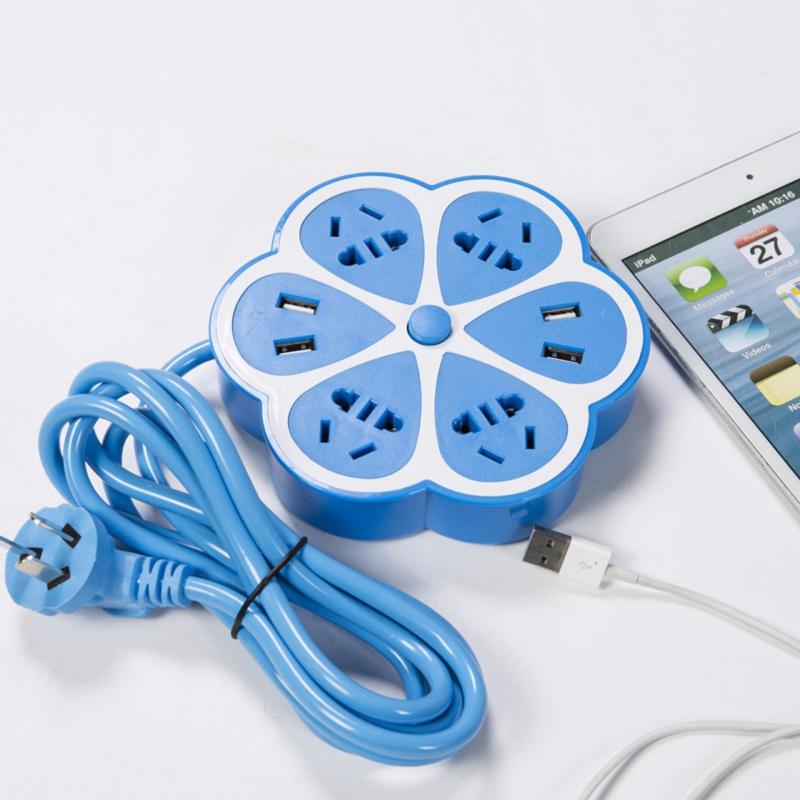 Bảng giá Mua Ổ Cắm Điện Đa Năng Có 4 Cổng USB Bông Hoa du lich