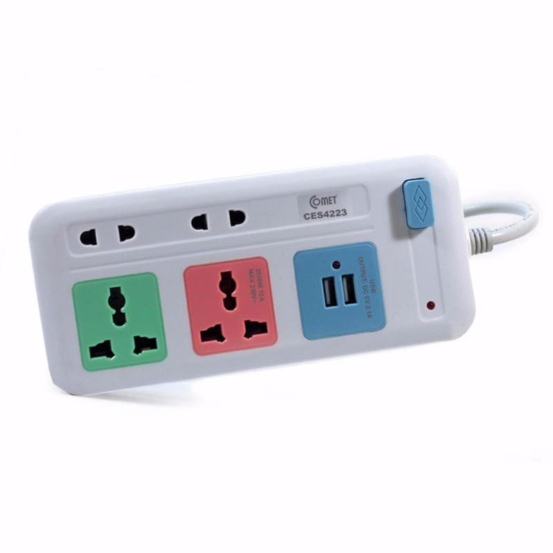 Bảng giá Ổ cắm điện đa năng COMET CES4223 4 lỗ cắm + 2 cổng USB