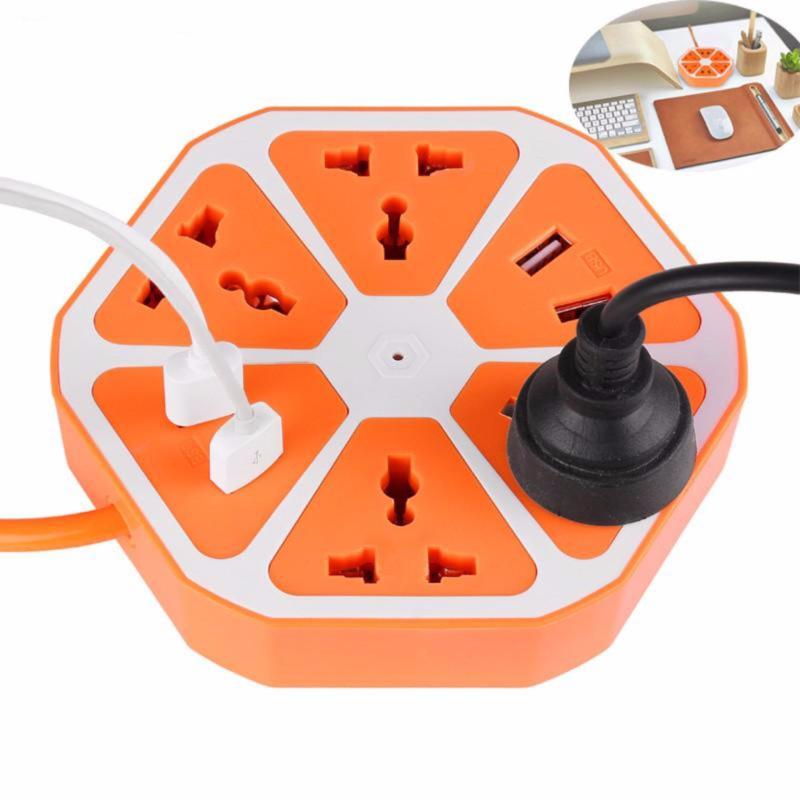 Bảng giá Ổ cắm điện đa năng hình cam 4 cổng điện, 4 cổng USB