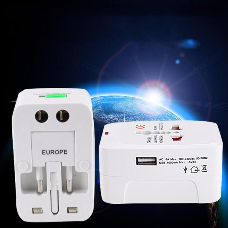 Bảng giá Ổ Cắm Điện Đa Năng Kèm 1 Cổng USB Sạc Điện Thoại - Du Lịch - Dã Ngoại Travel Adapter GD0030