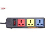 Ổ cắm kéo dài đa năng lioa - 2200w 3 ổ cắm 5m dây 2 lõi - 3d52n-10a