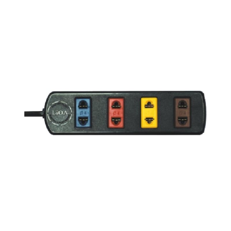 Bảng giá Mua Ổ cắm kéo dài phổ thông LIOA 4TC5-2 5 mét 4 ổ không có công tắc (Đen)