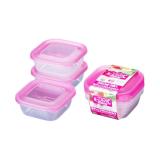 Set 3 hộp nhựa 380ml màu hồng- Hàng nhập khẩu Nhật Bản, Siêu thị SAKURA, SAKURA Store