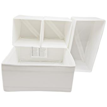 Set 4 hộp đựng đồ đa năng IKEA - THỤY ĐIỂN ( Màu Trắng)  