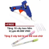 Súng bắn keo dán thủ công + Tặng 10 cây keo nến tiện dụng - Tặng kèm 2 cây bút bi có thể xoá chữ GC-0001