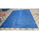 Tấm bạt màu xanh mỏng, kích thước 4m x 5m, không thấm nước
