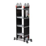 Thang nhôm gấp gọn đa năng 4 đoạn Advindeq ADM104 màu đen(12 tư thế sử dụng,cao 4.64m)