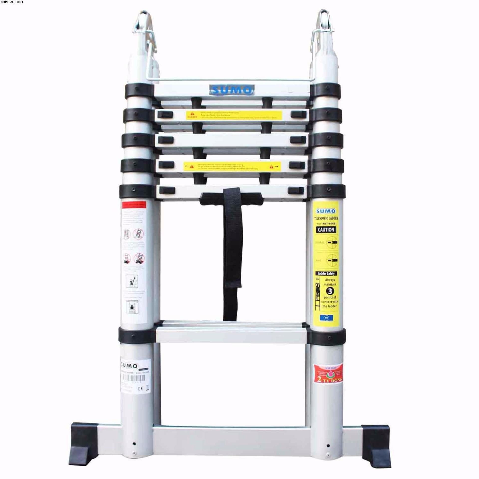 Thang nhôm rút gọn (chữ A) SUMO ADT806B (Chữ A: 1.83m; chữ I: 3.8m)