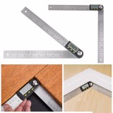 Thước góc điện tử 200 mm, cấp chính xác +/- 0,3 độ , thép không gỉ