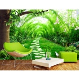 Tranh dán tường 3D con đường xanh BINBIN H79