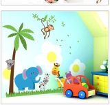 Tranh dán tường vườn thú 3D VT96