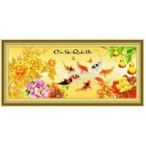 Tranh đính đá cửu ngư quần hội DF037