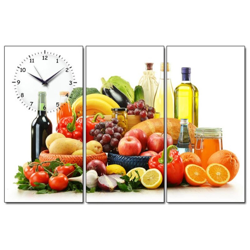 Nơi bán Tranh đồng hồ Bữa tiệc trái cây Suemall TA140705