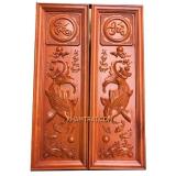 Tranh gỗ treo tường Cá chép trông trăng - Lý ngư vọng nguyệt