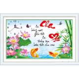 Tranh thêu chữ thập Cha mẹ DLH-88875-Siêu thị tranh thêu