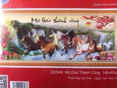 Tranh thêu chữ thập cao cấp mã đáo thành công DLH-222848 đầy đủ, kit, chat, chỉ thêu, kéo, kim