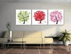 Tranh trang trí tường thế giới tranh đẹp, tranh bộ ghép, tranh bộ 3 tấm bằng gỗ trang trí phòng khách, phòng ngủ Q6D11-CX0055-40x40