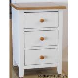 Tủ đầu giường gỗ thông 3 ngăn kéo