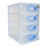 Tủ nhựa 4 ngăn khéo đựng đồ Famous HDM81 (Xanh)