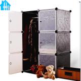 Tủ Nhựa Lắp Ghép Thông Minh Bibi-Home 6 Ngăn TN-6-DETT  (Đen Vân)