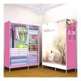 [HCM]Tủ Vải 3D 2 Buồng 6 Ngăn ( loại 1) màu hồng