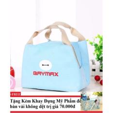 Túi giữ nhiệt Baymax + Tặng kèm khay đựng mỹ phẩm để bàn