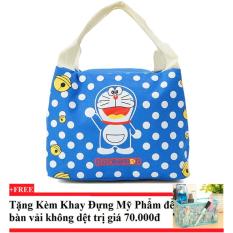 Túi giữ nhiệt hình thú xinh xắn + Tặng kèm khay đựng mỹ phẩm để bàn