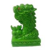 Tượng đá cá chép hoa rồng màu xanh ngọc