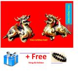 Tượng Đôi Tỳ hưu Đẹp PC bằng đồng nặng 1200g, kích thước mỗi con 10cm - Linh vật phong thuỷ hút tài lộc và hóa giải sát khí