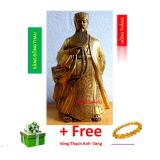 Tượng Khổng Minh - Chất liệu bằng đồng thau nặng 700g cao 18cm -Biểu tượng trí tuệ sự thông minh và uyên bác