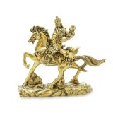 Tượng Quan Công cưỡi ngựa 26x22cm