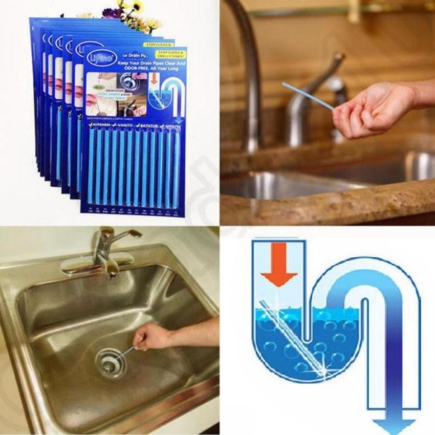 Vỉ gồm 12 que thông tắc cống tiện dụng