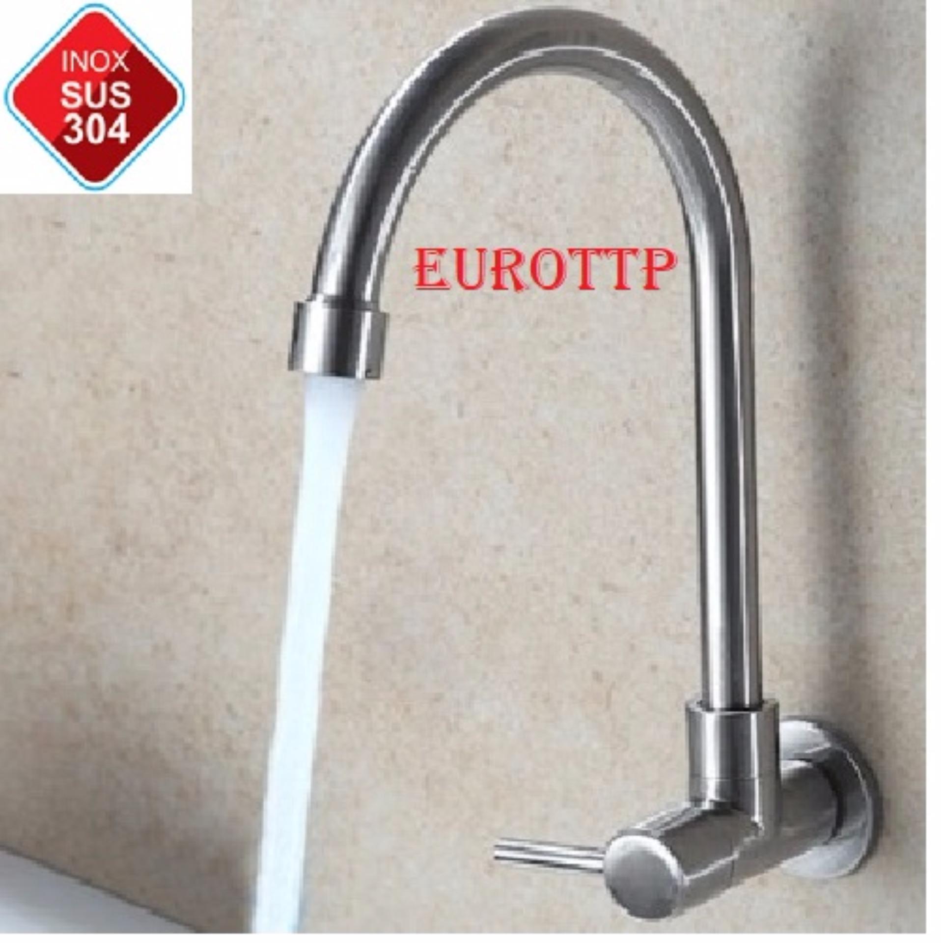 Vòi chén lạnh gắn tường inox 304 eurottp eu-506