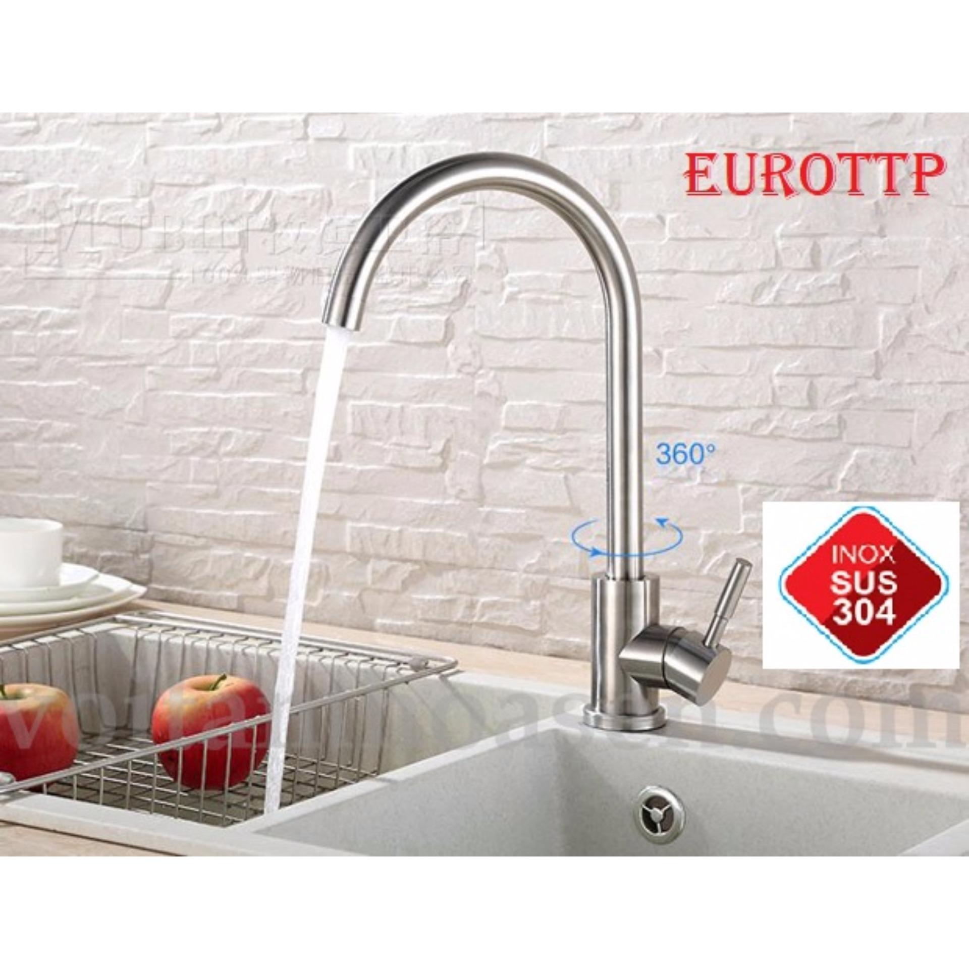 Vòi rửa chén nóng lạnh inox 304 eurottp eu-cnl 01