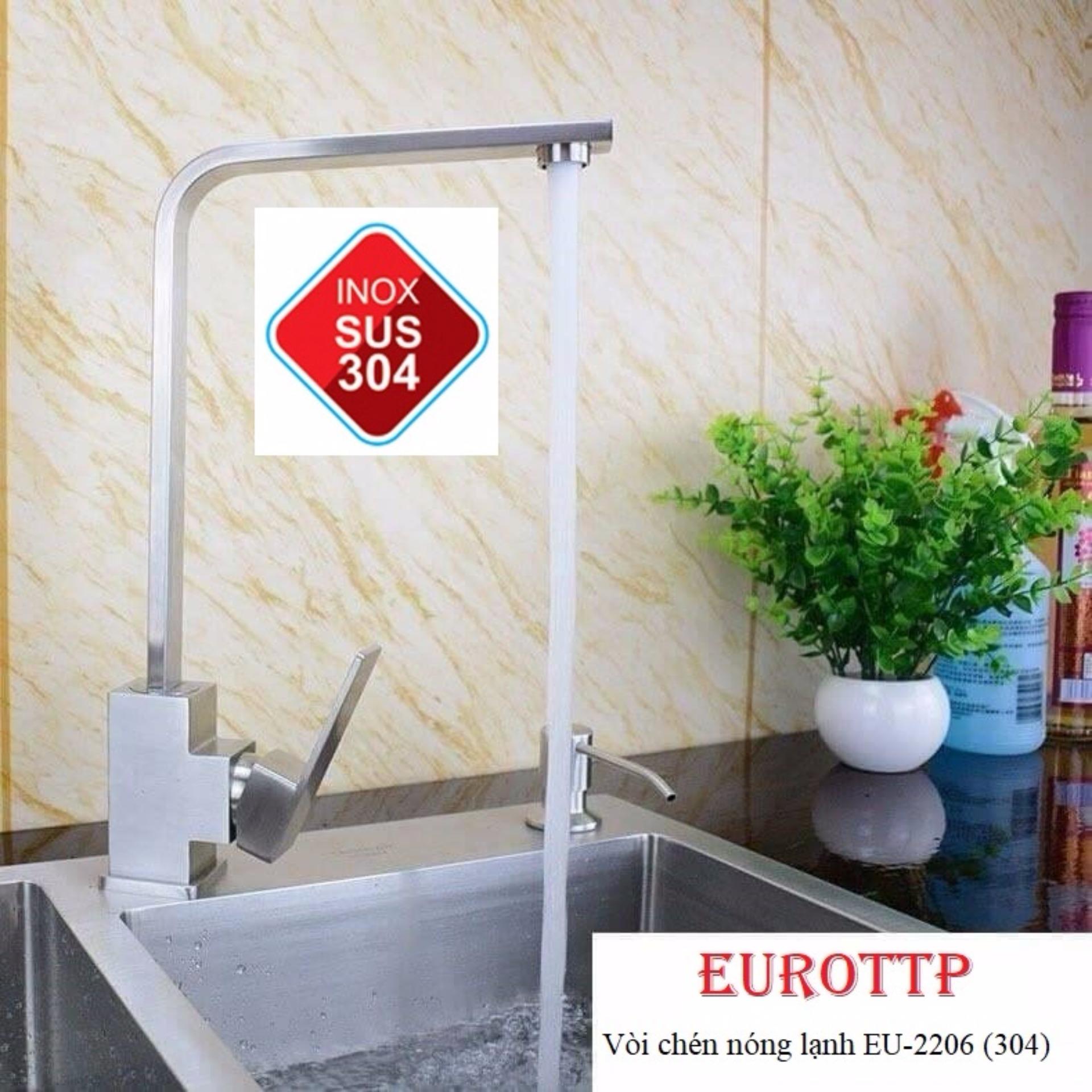 Vòi rửa chén nóng lạnh inox 304 eurottp eu-cnl 02