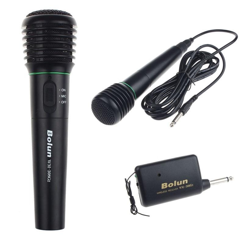 Bảng giá Wired Wireless 2in1 Handheld Microphone Receiver System Undirectional - intl