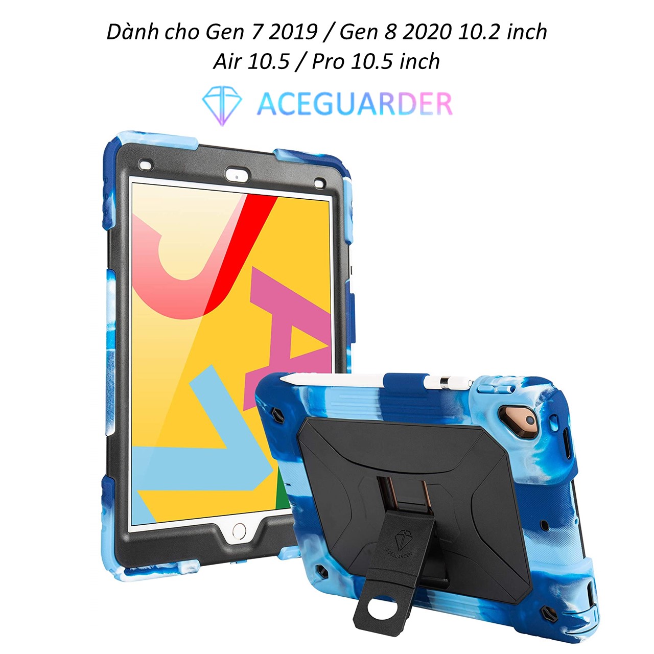 Ốp ipad gen 7 2019 10.2 inch gen 8 2020 10.2 inch bao ipad silicone cao cấp chống sốc dành cho ipad air 3 ipad pro 10.5