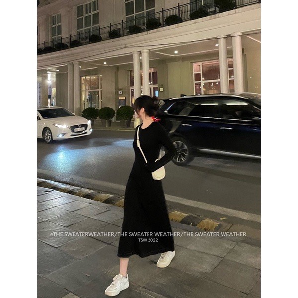 Váy maxi thun xoè dài tay- Vaydangdaichatthunzip188_P4