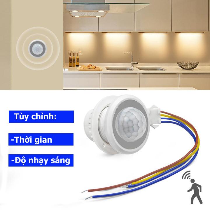 Bộ công tắc cảm ứng chuyển động hồng ngoại DC1 công tắc cảm ứng chuyển động bật tắt thiết bị điện khi có người qua