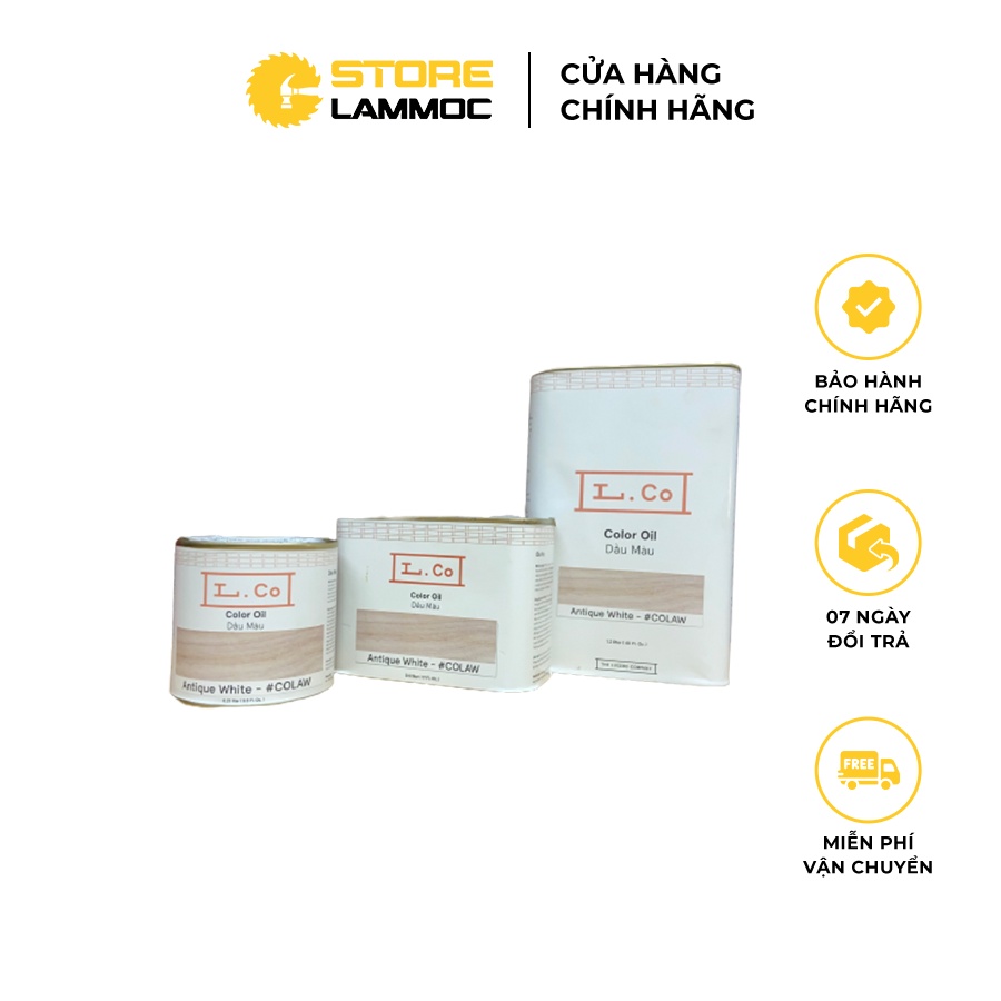 Dầu Màu Gỗ Cao Cấp, An Toàn Cho Sức Khỏe L.Co Color Oil Antique White 0.25L - COLAW0.25