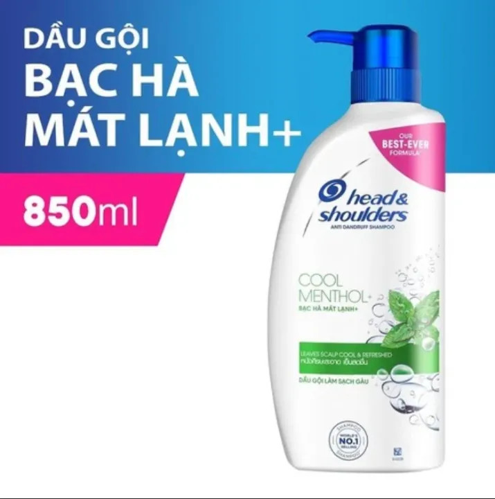 ( hàng có sẵn )( DED HÓT ) Dầu gội Head & Shoulder Cool Menthol 850ml - Dầu gội đầu Head and shoulders Thái Lan bạc hà 850ml