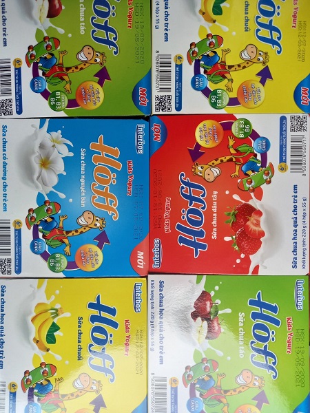 Sữa chua cho trẻ - Sữa chua Hoff - 1 thùng 12 vỉ 48 hộp