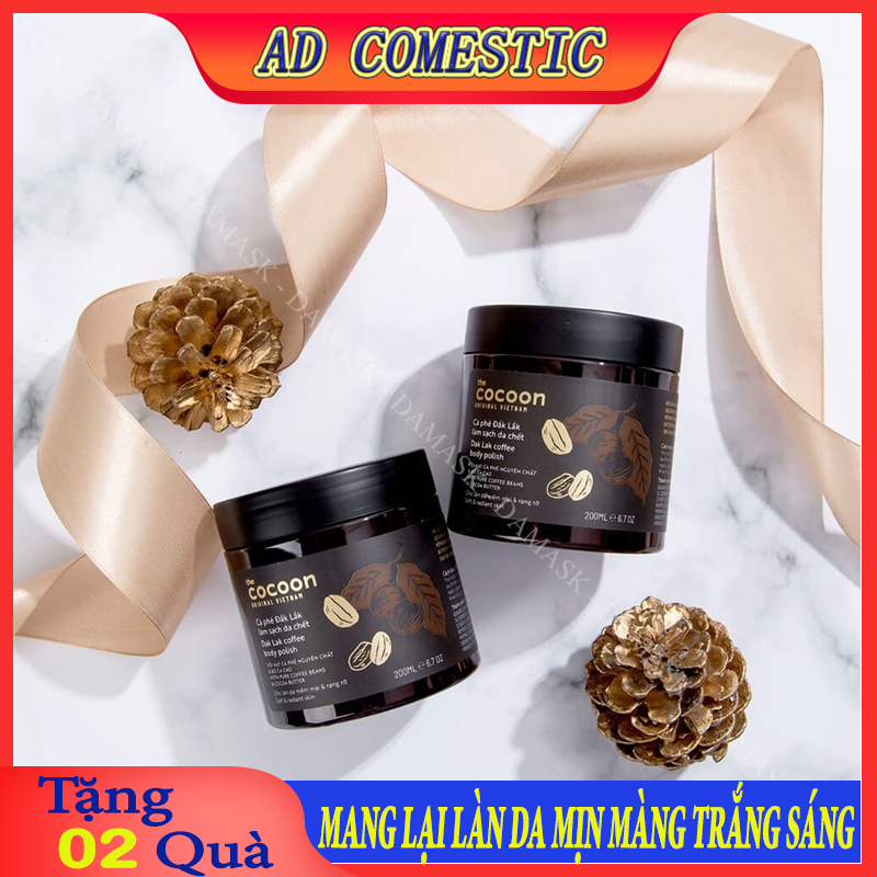 Tẩy da chết Cocoon cà phê daklak nguyên chất 200ml tẩy tế bào chết