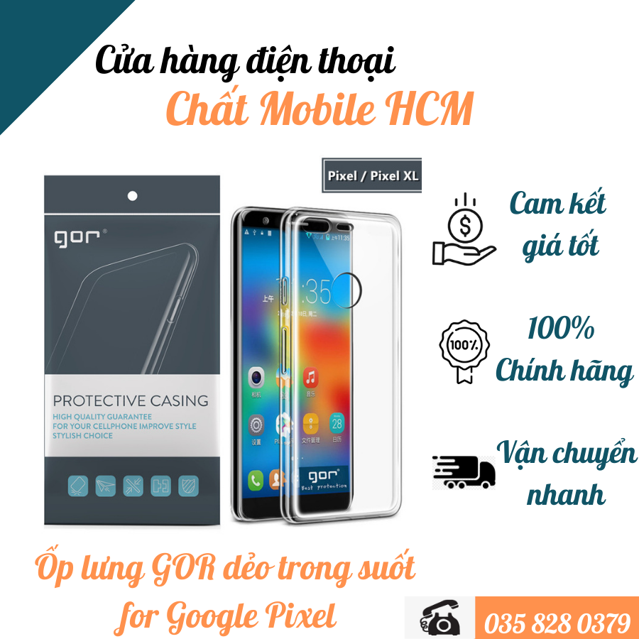 Ốp lưng google pixel trong suốt chính hãng gor dùng cho google pixel 3a - 3axl - 4 - 4a5g - 4xl - 5 - 5a5g - 6 - 6pro - 6a - 7 - 7pro -7a.